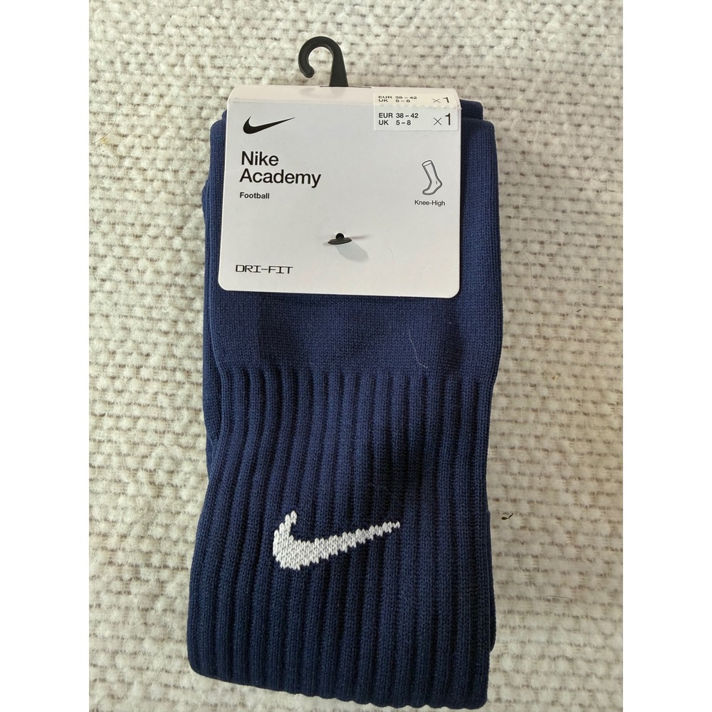 Nike Academy Football Socks Navy Blue Dri-FIT Knee-High SX4120-401 Size M 5-8